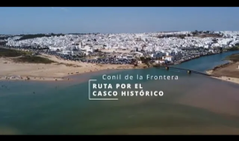 En esta ruta se pueden apreciar en primer plano puntos de interés del casco antiguo de Conil, también hay algún plano a vista de Drone de estos puntos de interés.