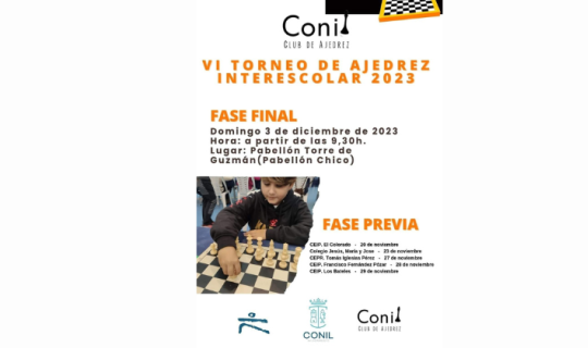 CARTEL VI TORNEO AJEDREZ INTERESCOLAR 2023